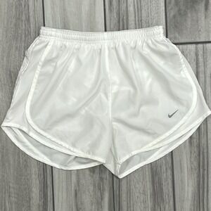 Nike Dri-Fit Tempo Lined White Womens Shorts Sz S Athletic Running Sports Active